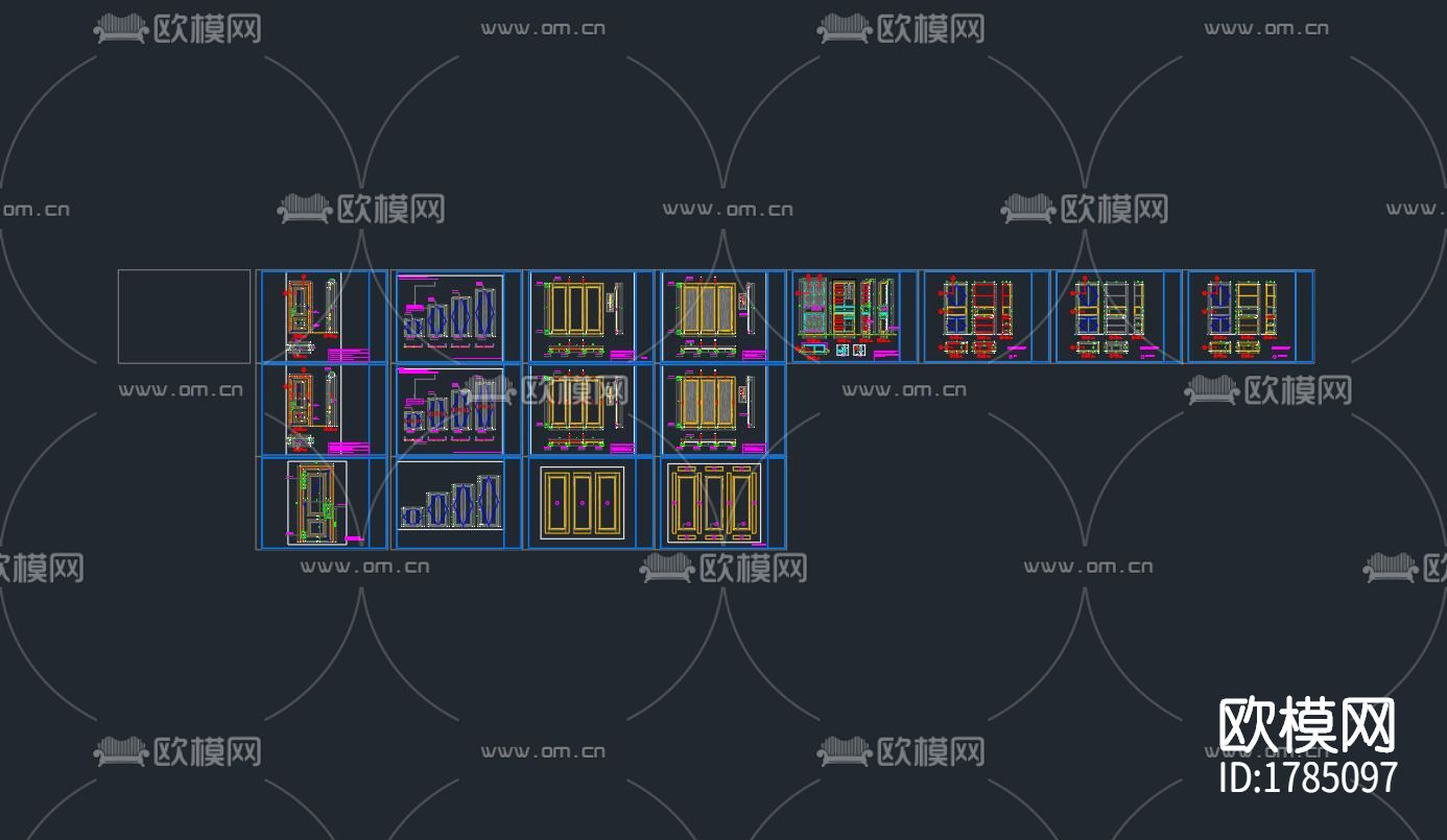 墙饰面cad节点大样图下载（渲染图4）