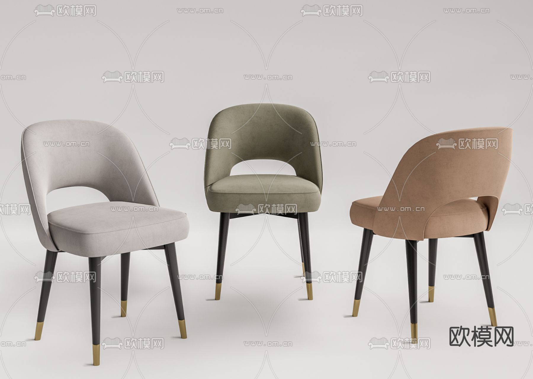 现代布艺单椅su模型