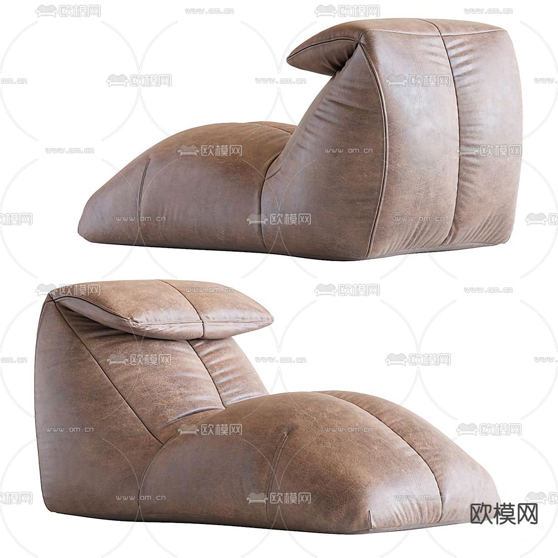 BAXTER 皮革懒人沙发3d模型下载