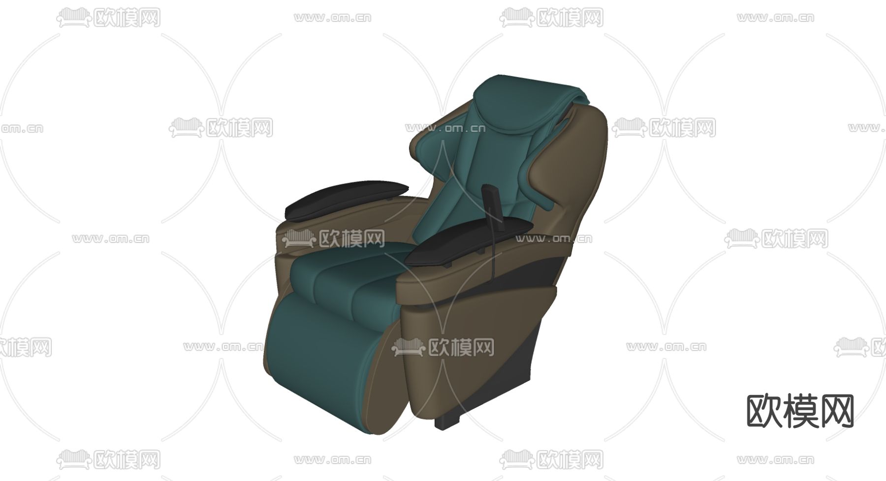 欧式按摩椅su模型下载（渲染图2）