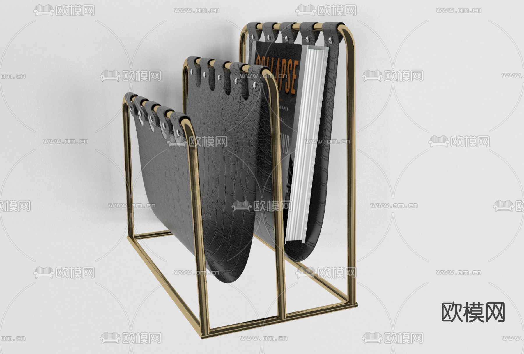 现代小型书架免费3d模型下载