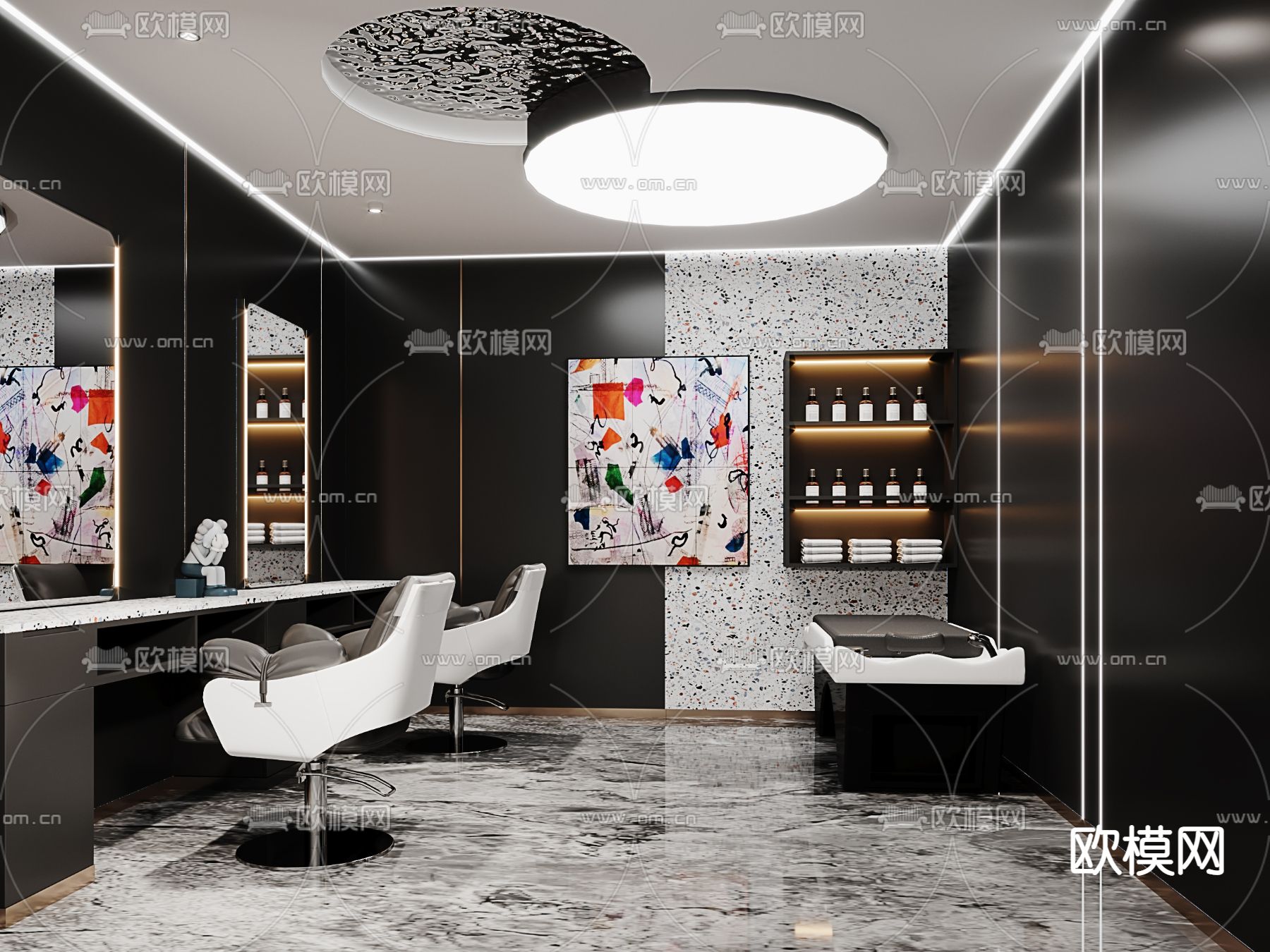 现代理发店3d模型下载