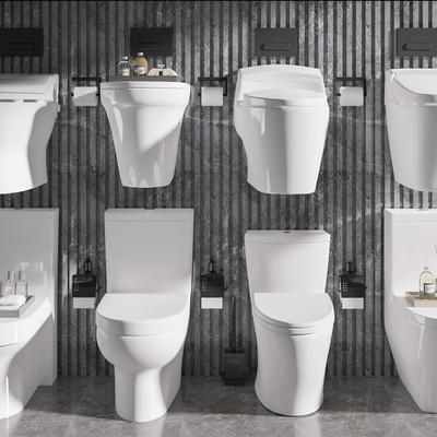  现代马桶坐便器su模型 