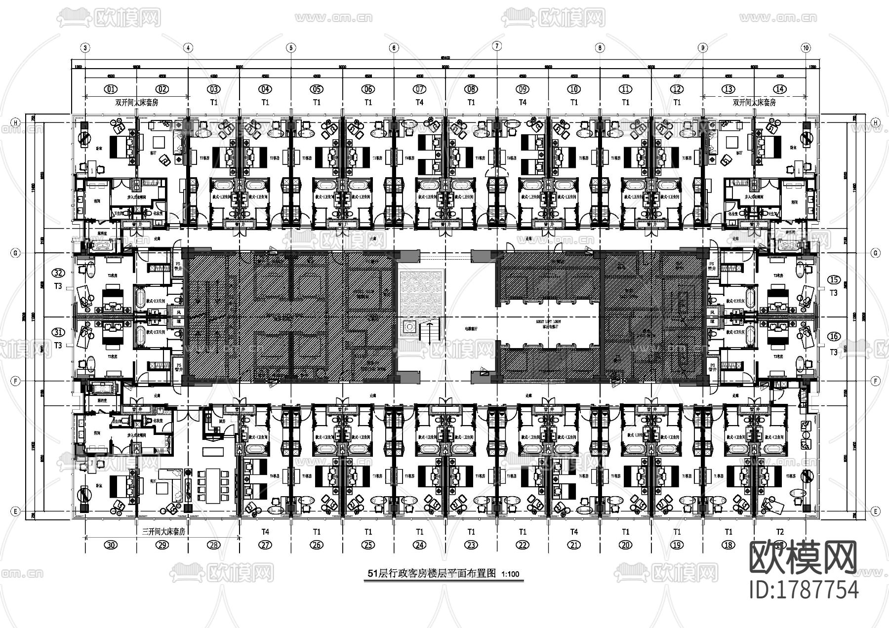 石家庄希尔顿酒店CAD施工图下载（渲染图7）