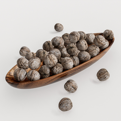  现代核桃摆盘su模型 