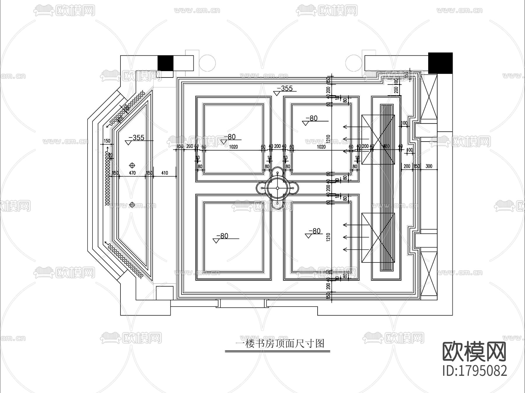 欧式家装cad施工图下载（渲染图5）