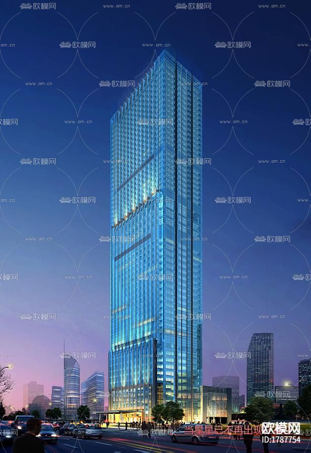 石家庄希尔顿酒店CAD施工图下载（渲染图1）