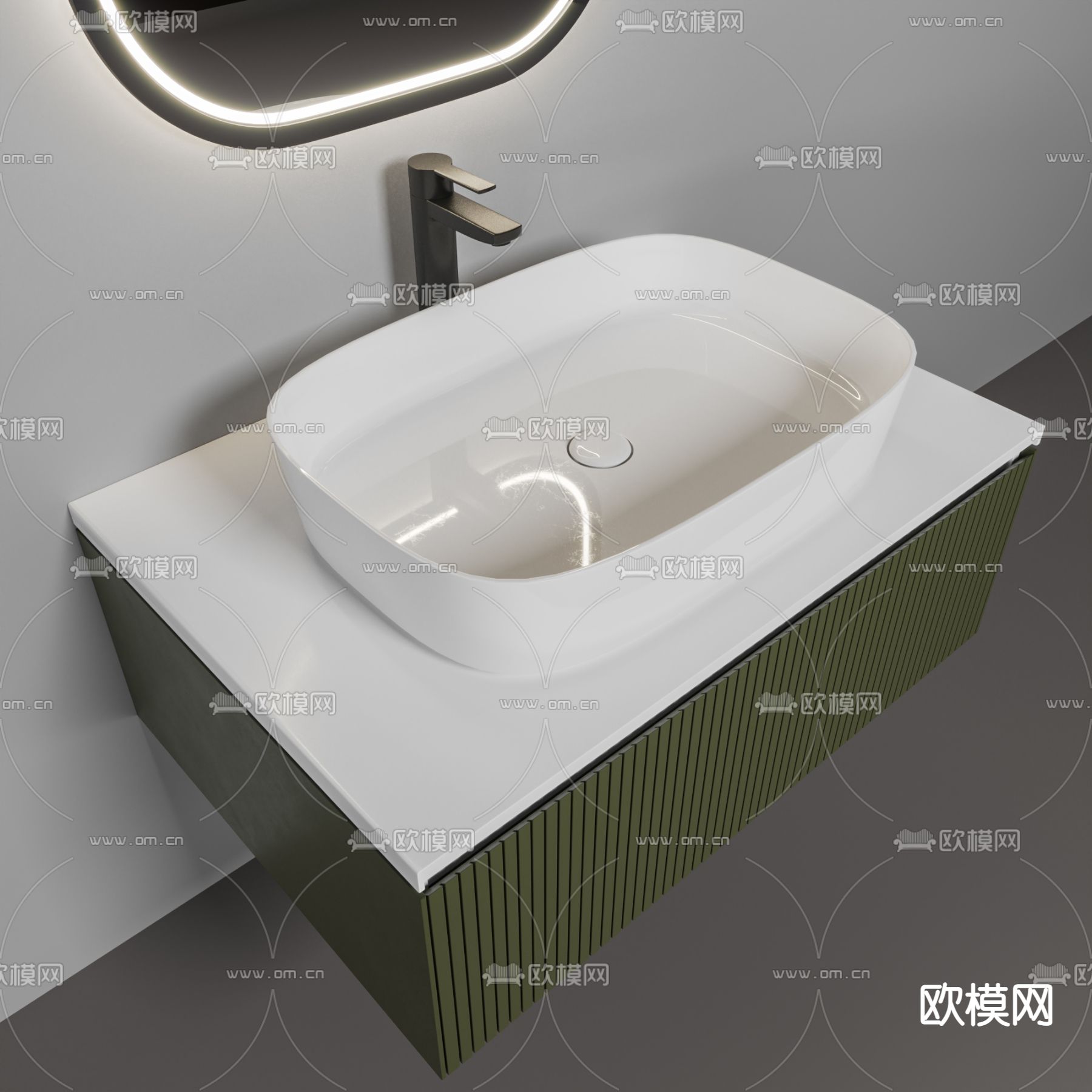 现代台盆洗手盆3d模型