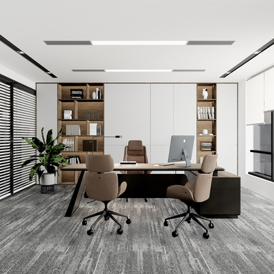  现代总经理办公室su模型 