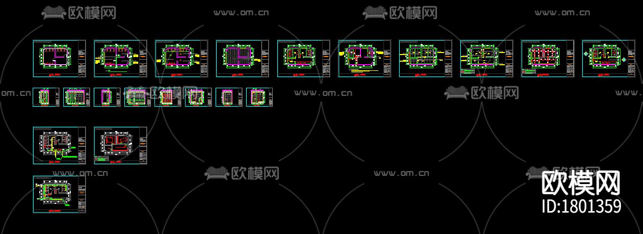 公共卫生间CAD施工图下载（渲染图1）