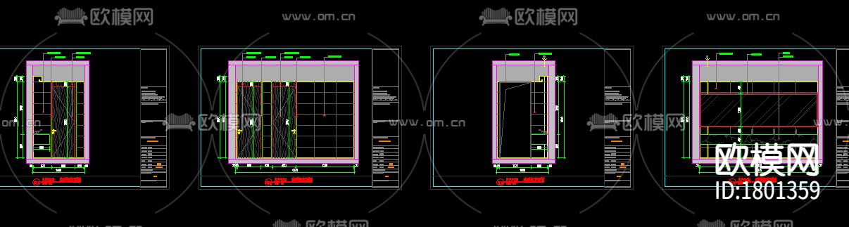 公共卫生间CAD施工图下载（渲染图5）
