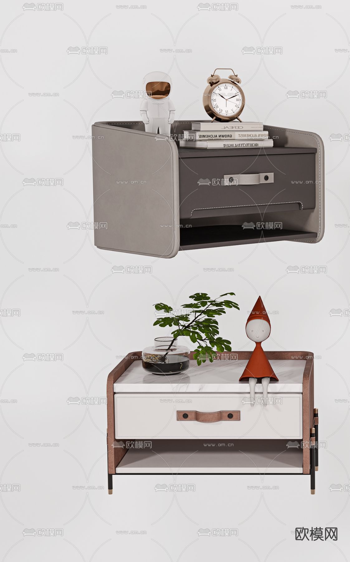 现代轻奢床头柜3d模型下载（渲染图3）