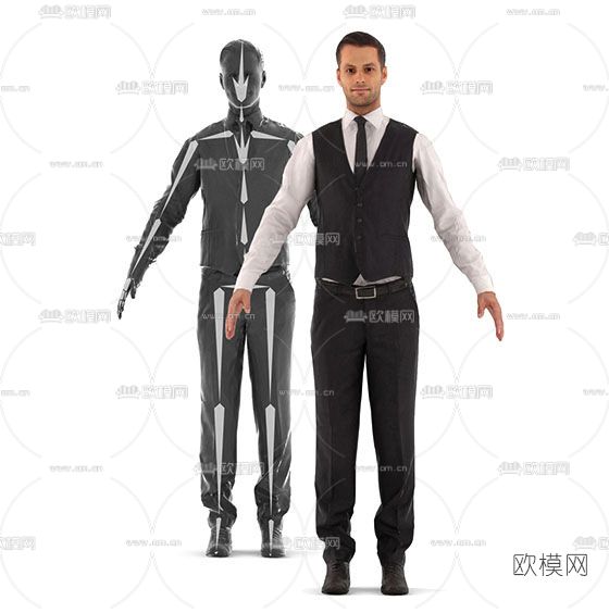 现代男性人物免费3d模型下载