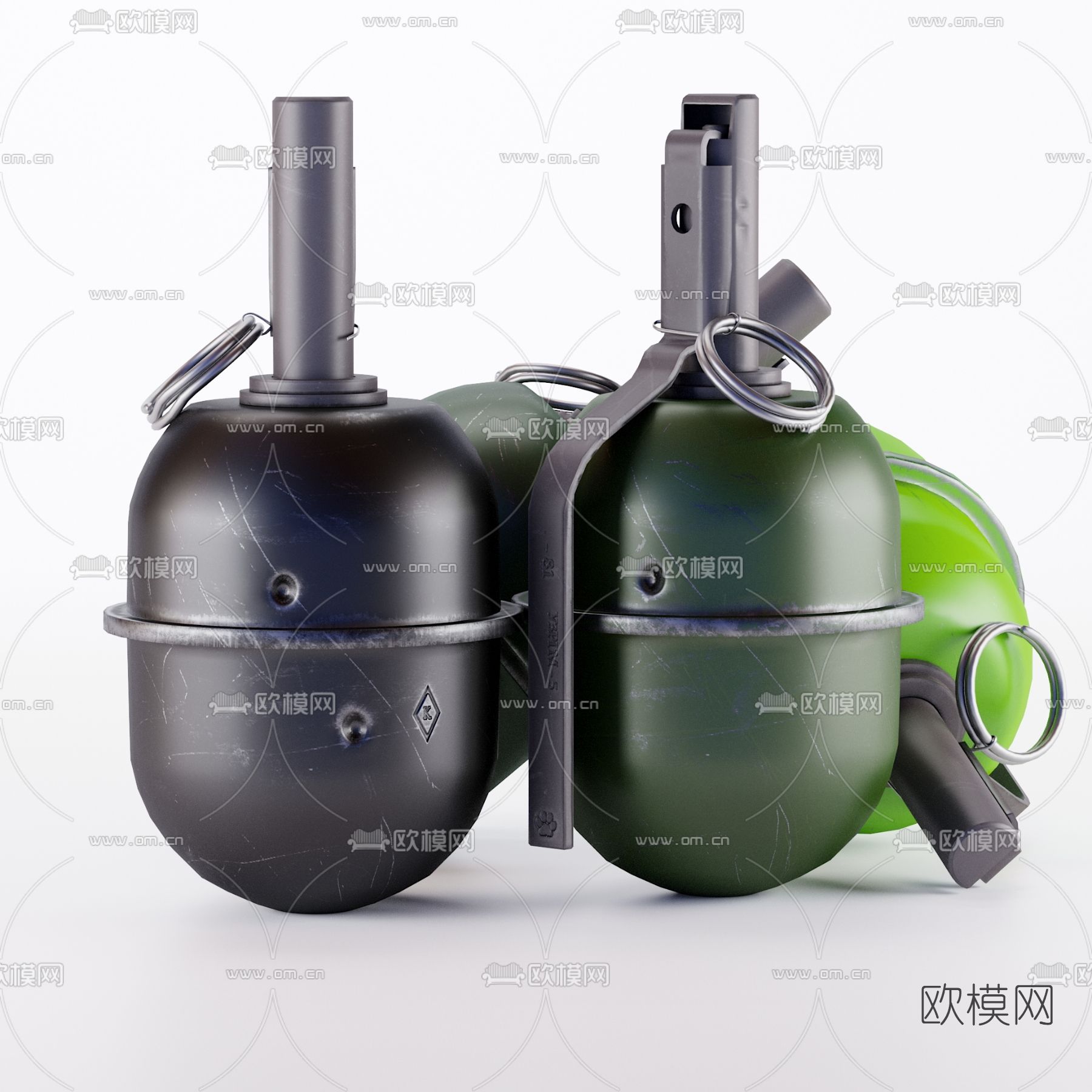 现代手雷弹免费3d模型下载