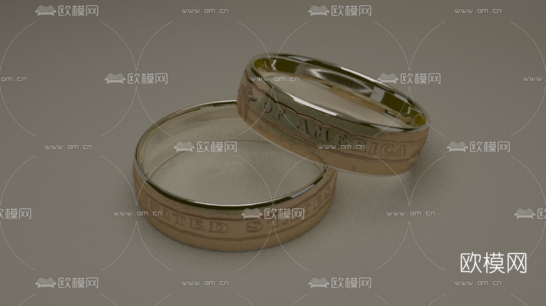 现代戒指免费3d模型下载