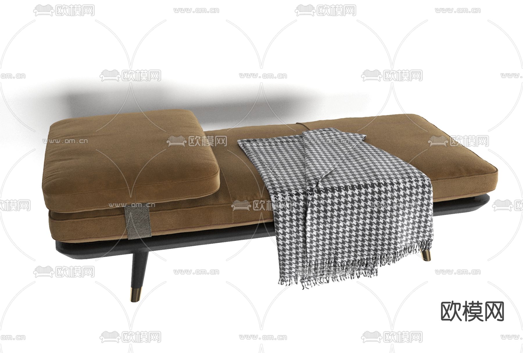 现代布艺贵妃椅免费为3d模型下载