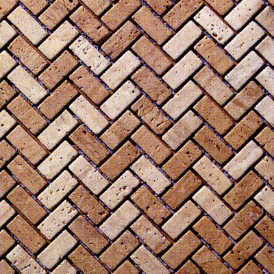  做旧人字拼接户外地砖 