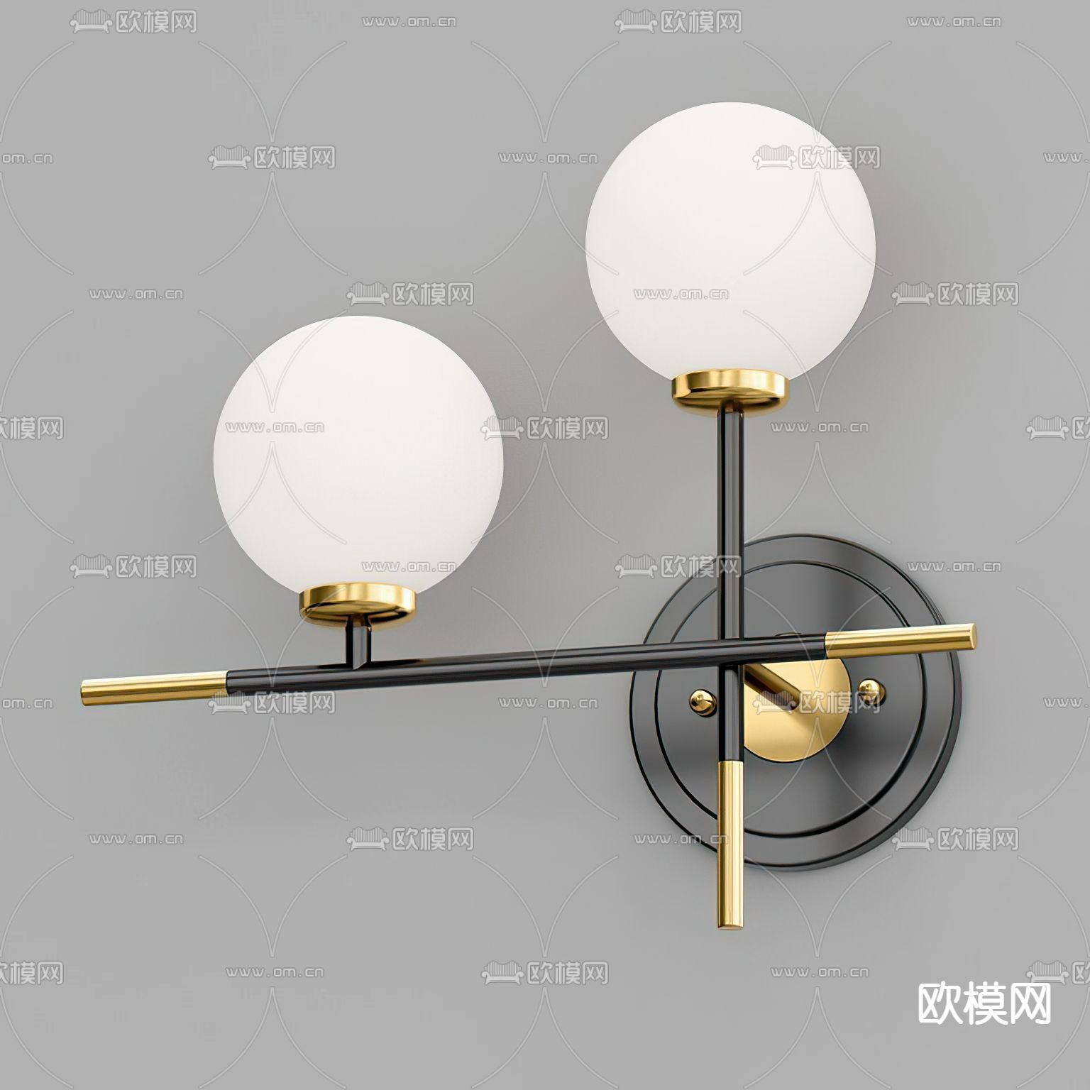 现代金属壁灯3d模型