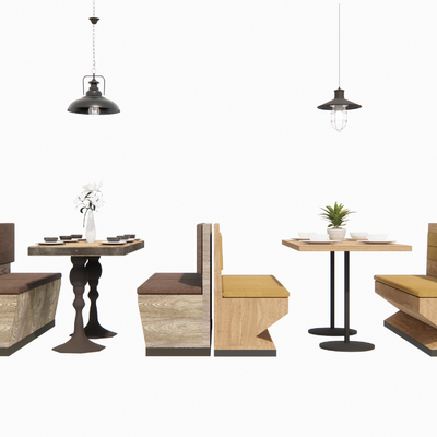  现代卡座沙发su模型 