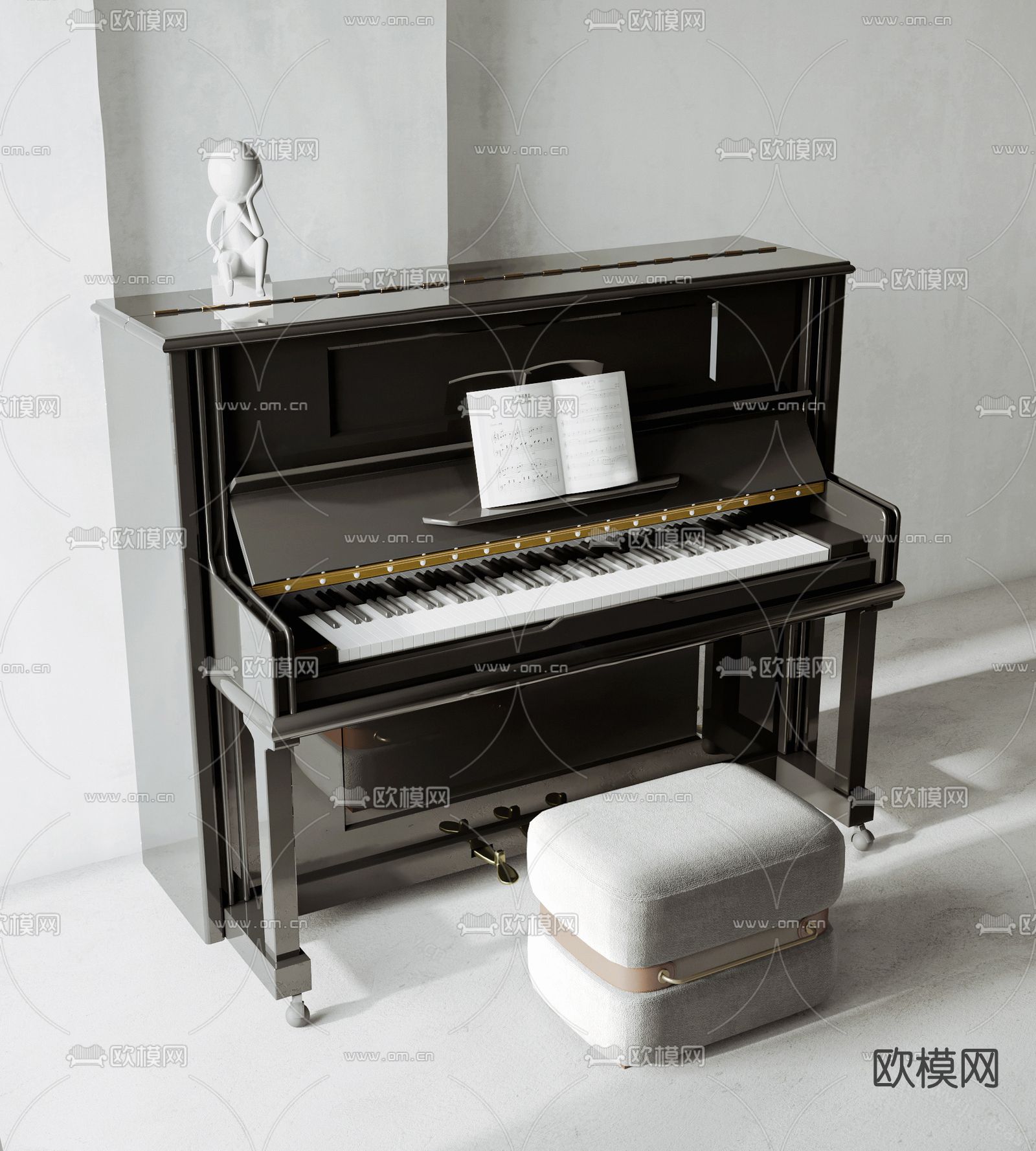 现代钢琴su模型