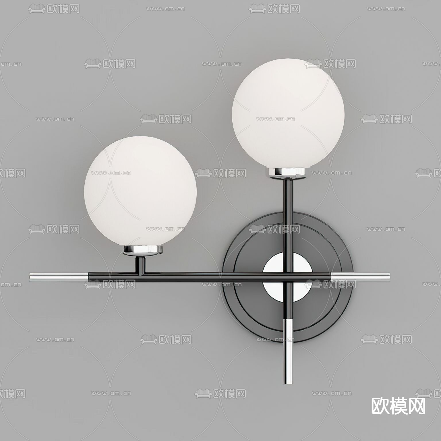 现代金属壁灯3d模型
