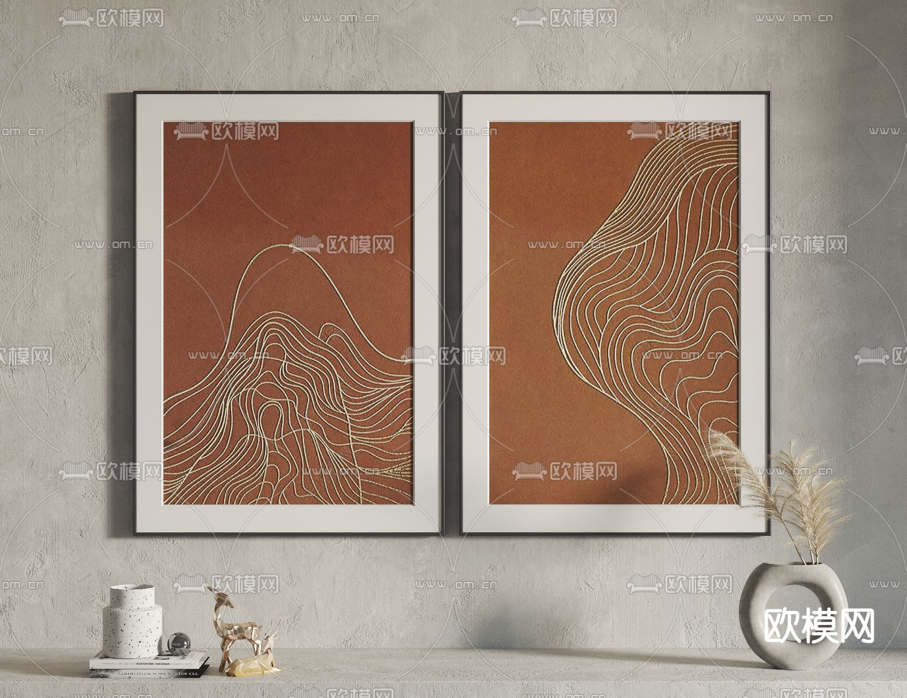 现代装饰画3d模型