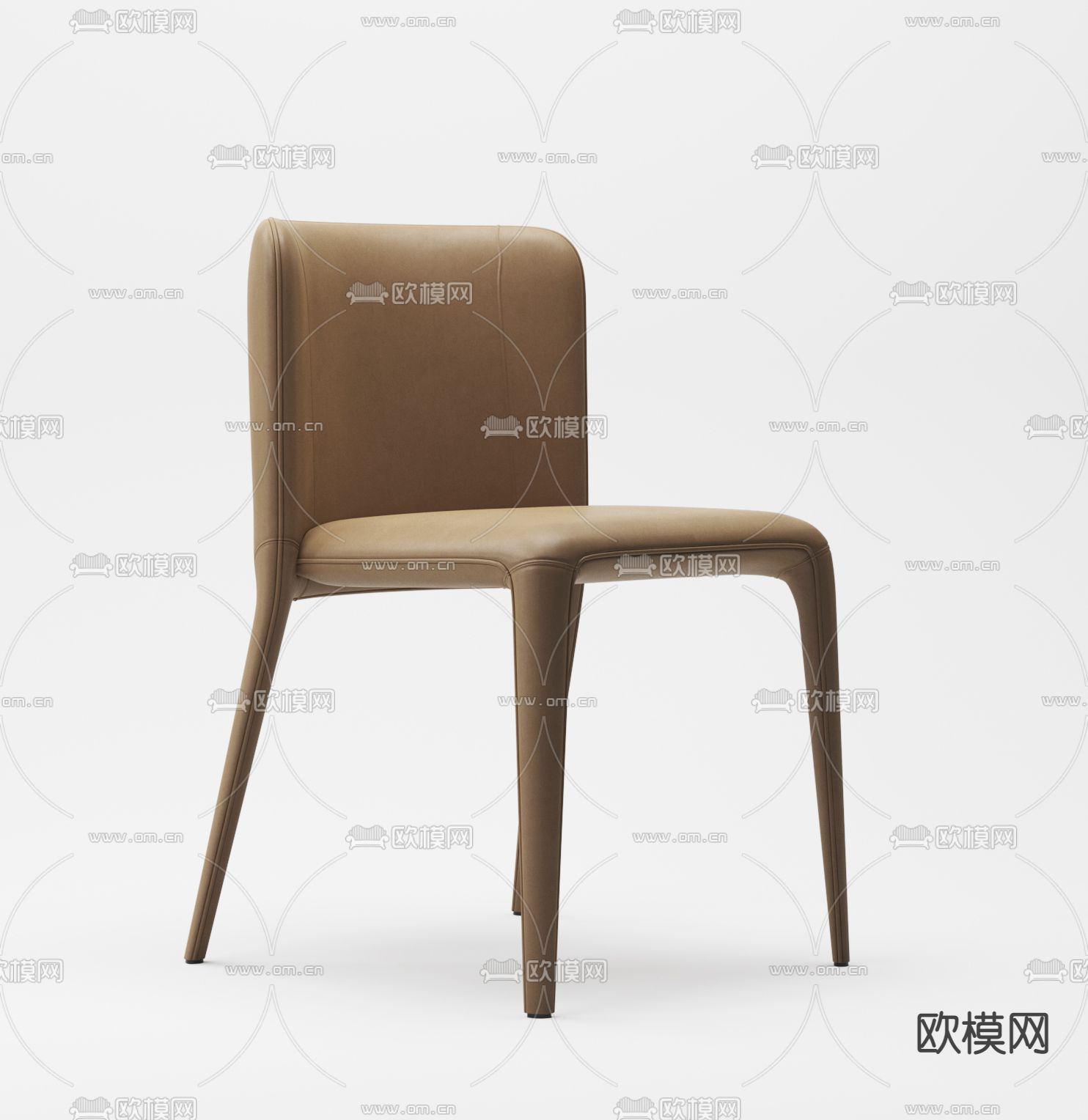 现代皮革休闲椅3d模型下载（渲染图5）