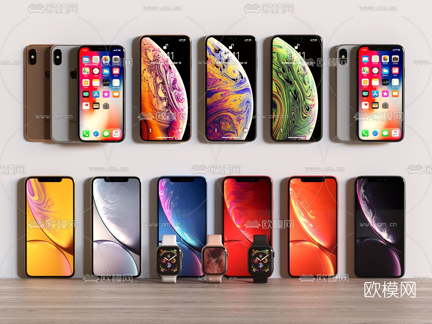 现代苹果手机3d模型下载（渲染图1）