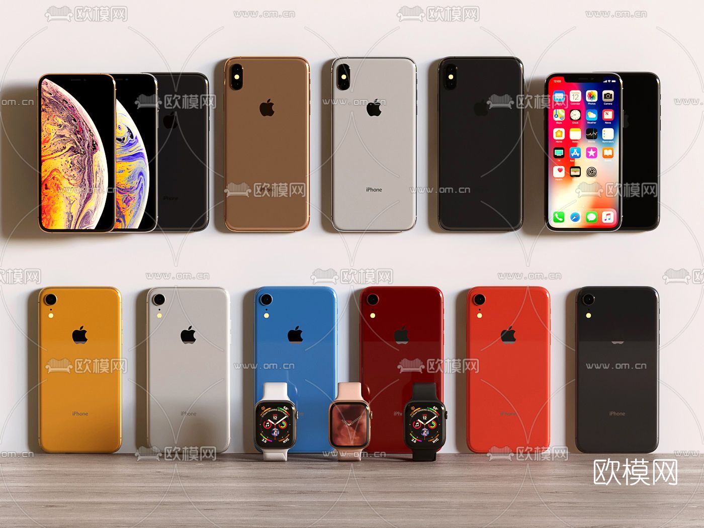 现代苹果手机3d模型下载（渲染图2）