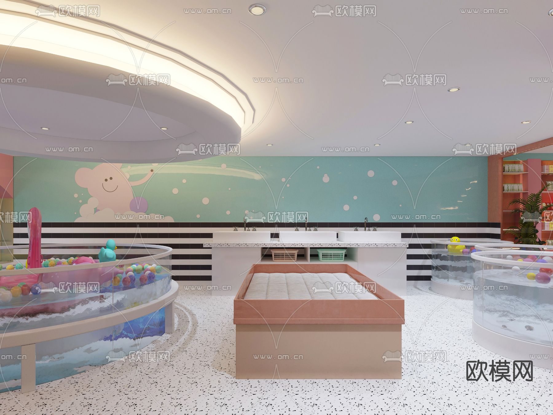 现代母婴店3d模型下载（渲染图2）