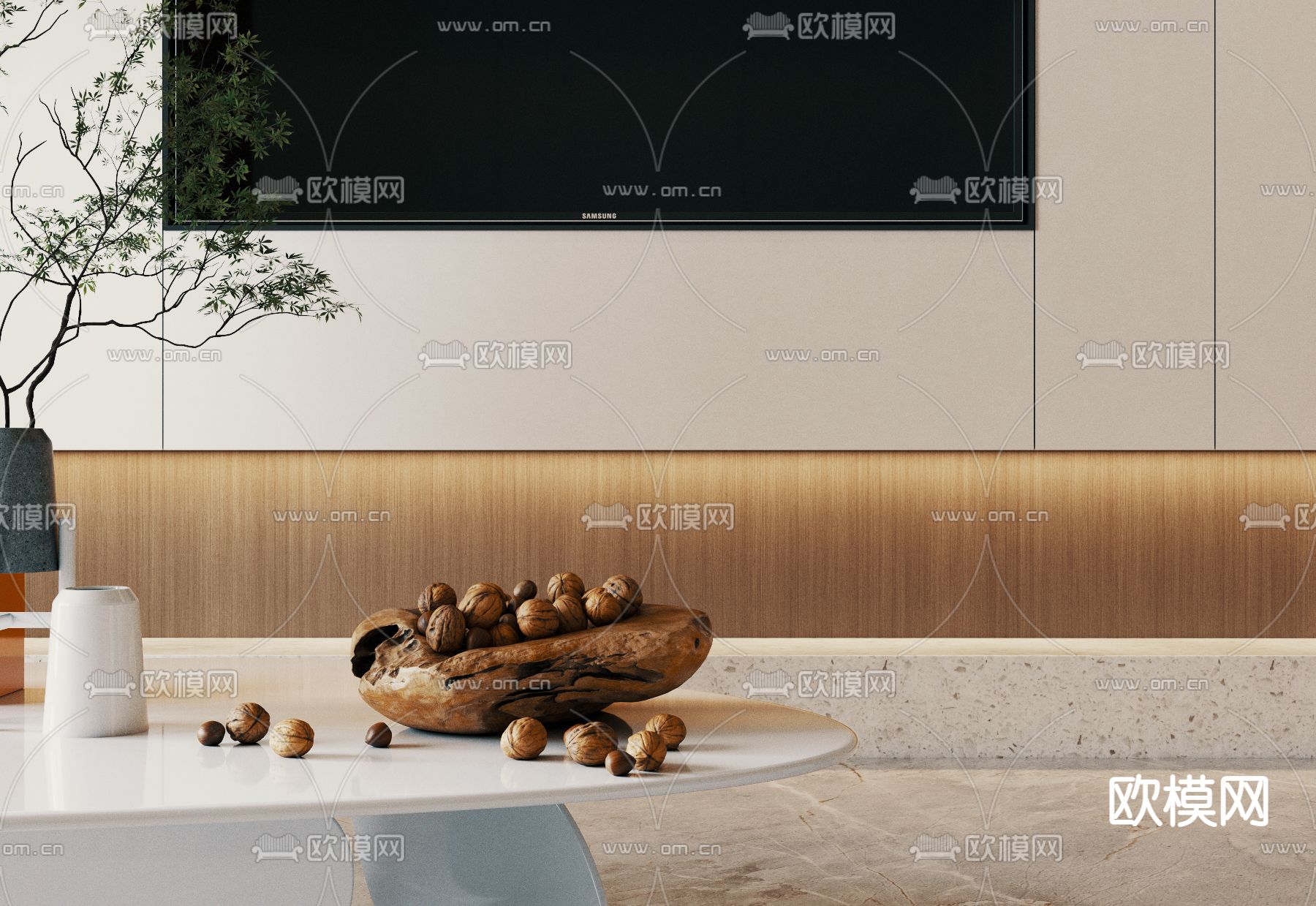 现代客厅3d模型