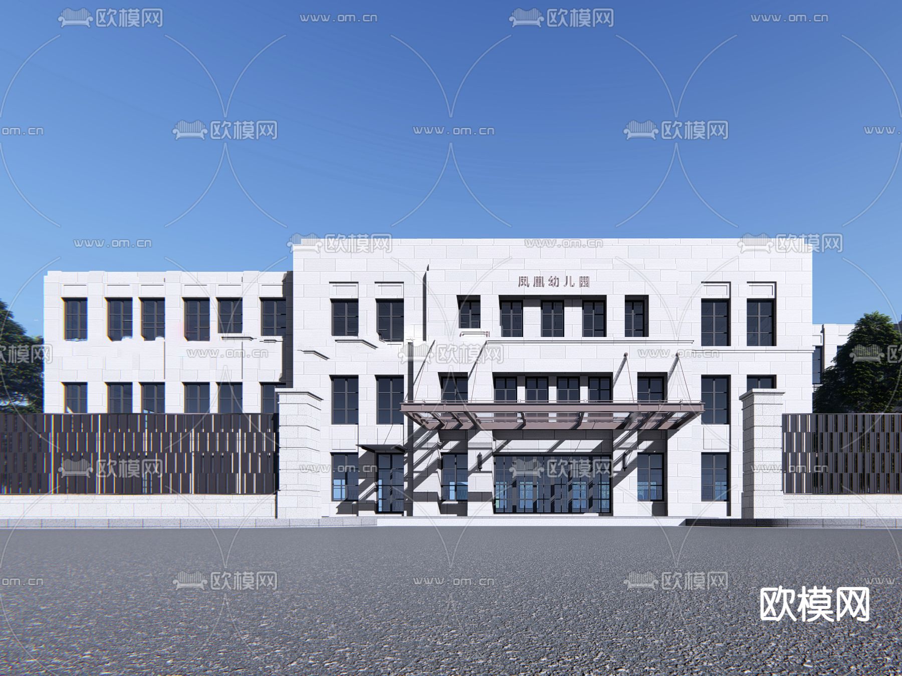 新古典洋房su模型下载（渲染图4）