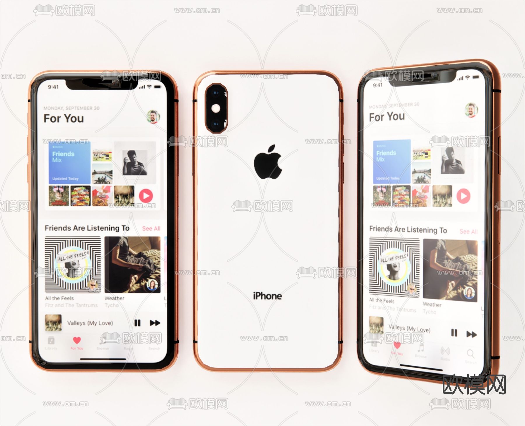 现代苹果手机su模型下载（渲染图1）