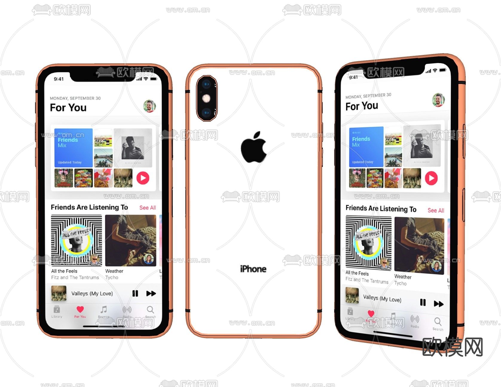 现代苹果手机su模型下载（渲染图2）