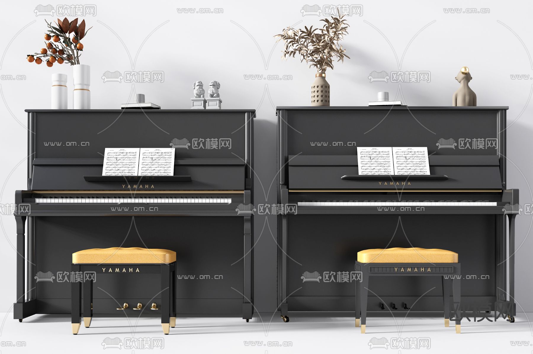 现代钢琴3d模型下载
