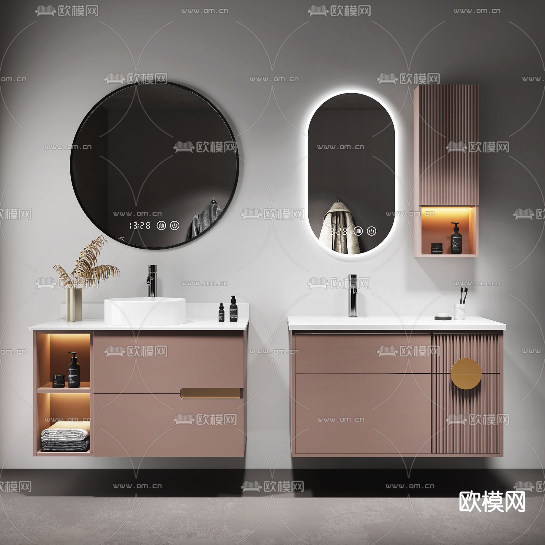 现代浴室柜架洗手台3d模型