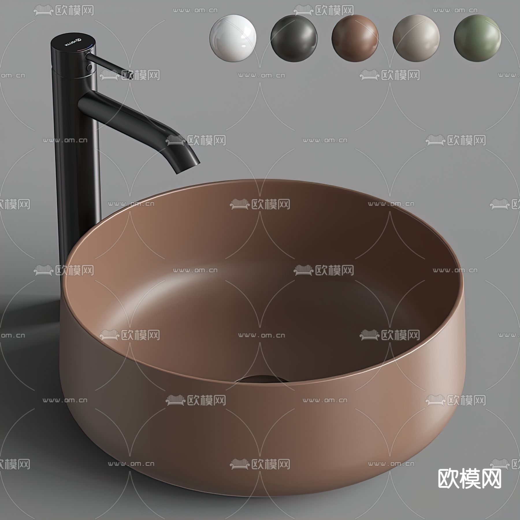 现代洗手盆台盆3d模型