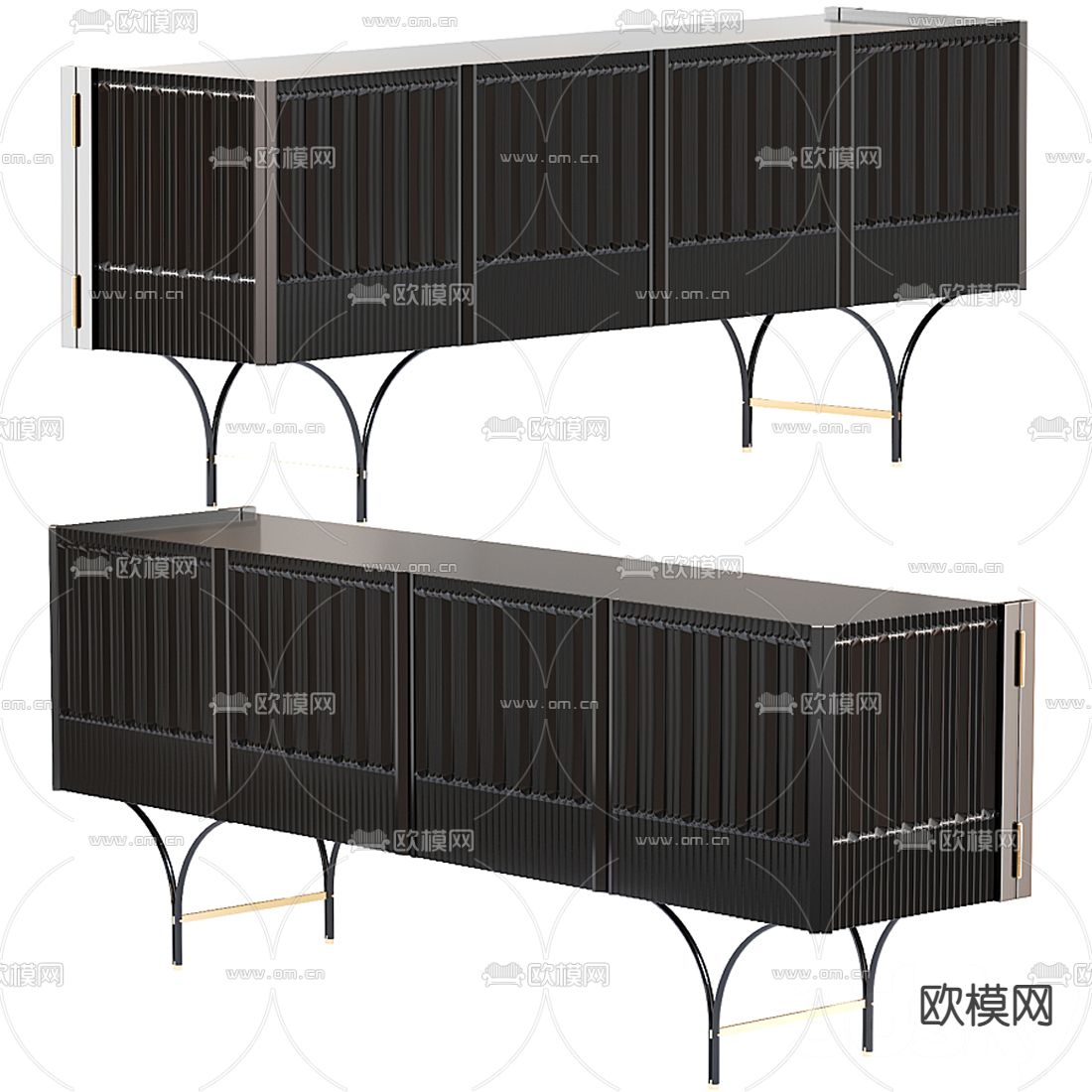 BAXTER轻奢电视柜3d模型下载（渲染图1）