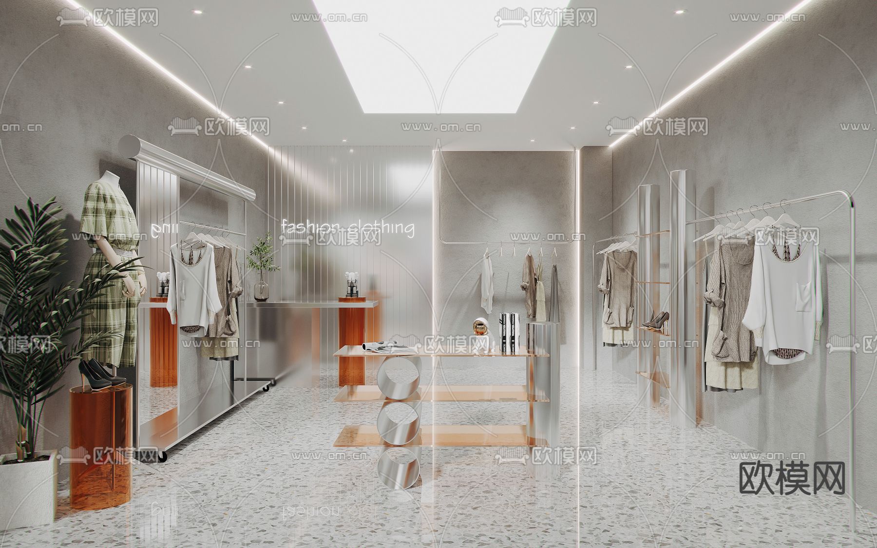 现代服装店女装店3d模型