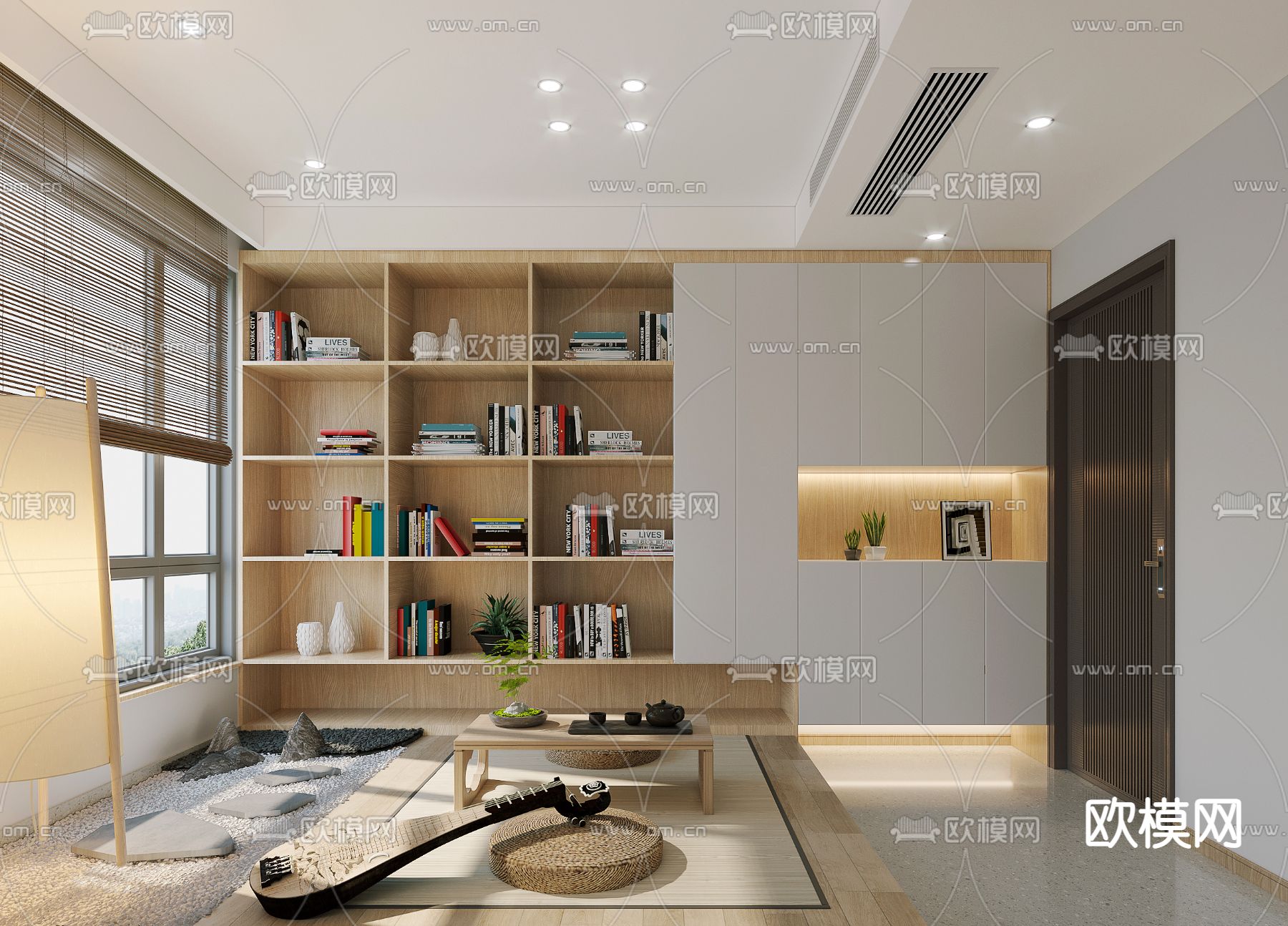 北欧客厅餐厅3d模型下载（渲染图3）