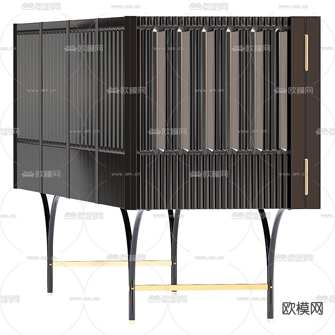 BAXTER轻奢电视柜3d模型下载（渲染图3）