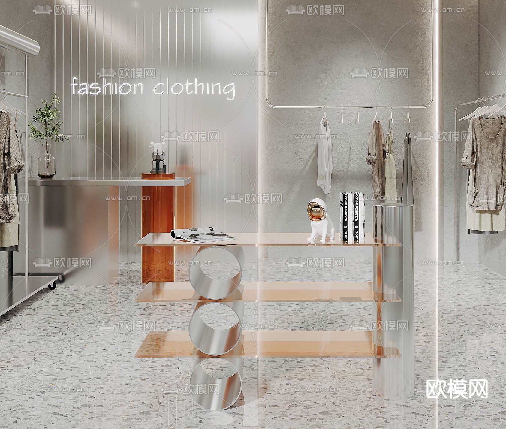 现代服装店女装店3d模型