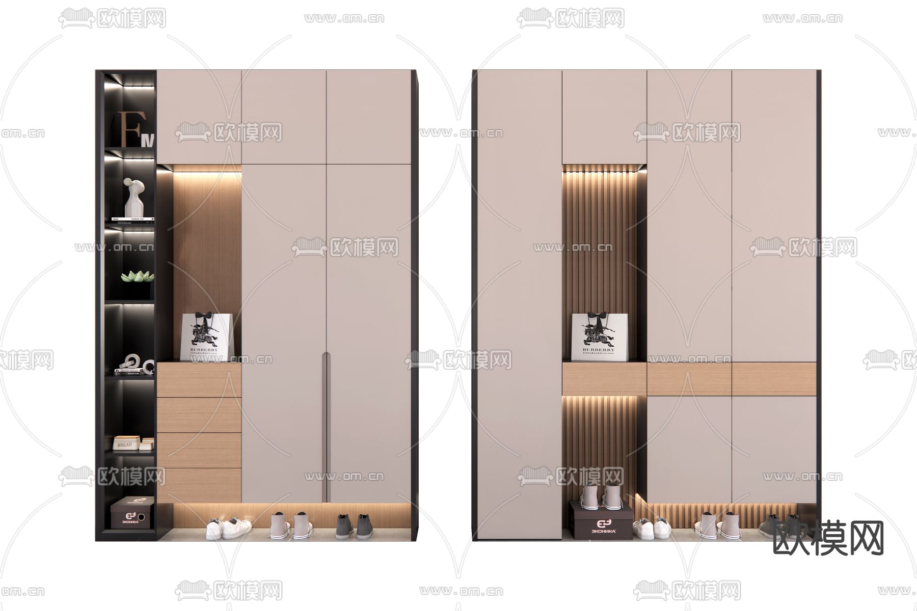 现代玄关鞋柜3d模型