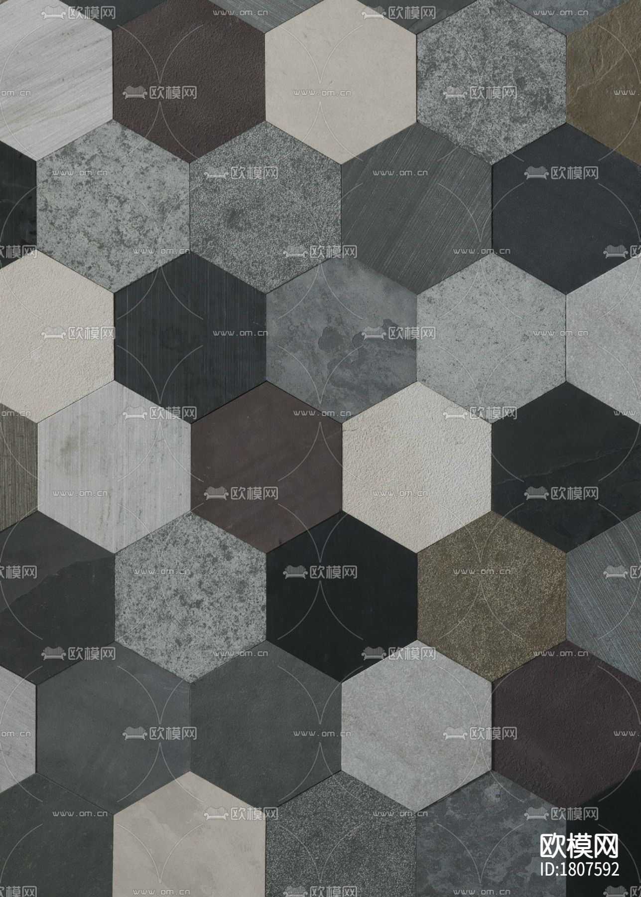 六边形做旧墙砖下载