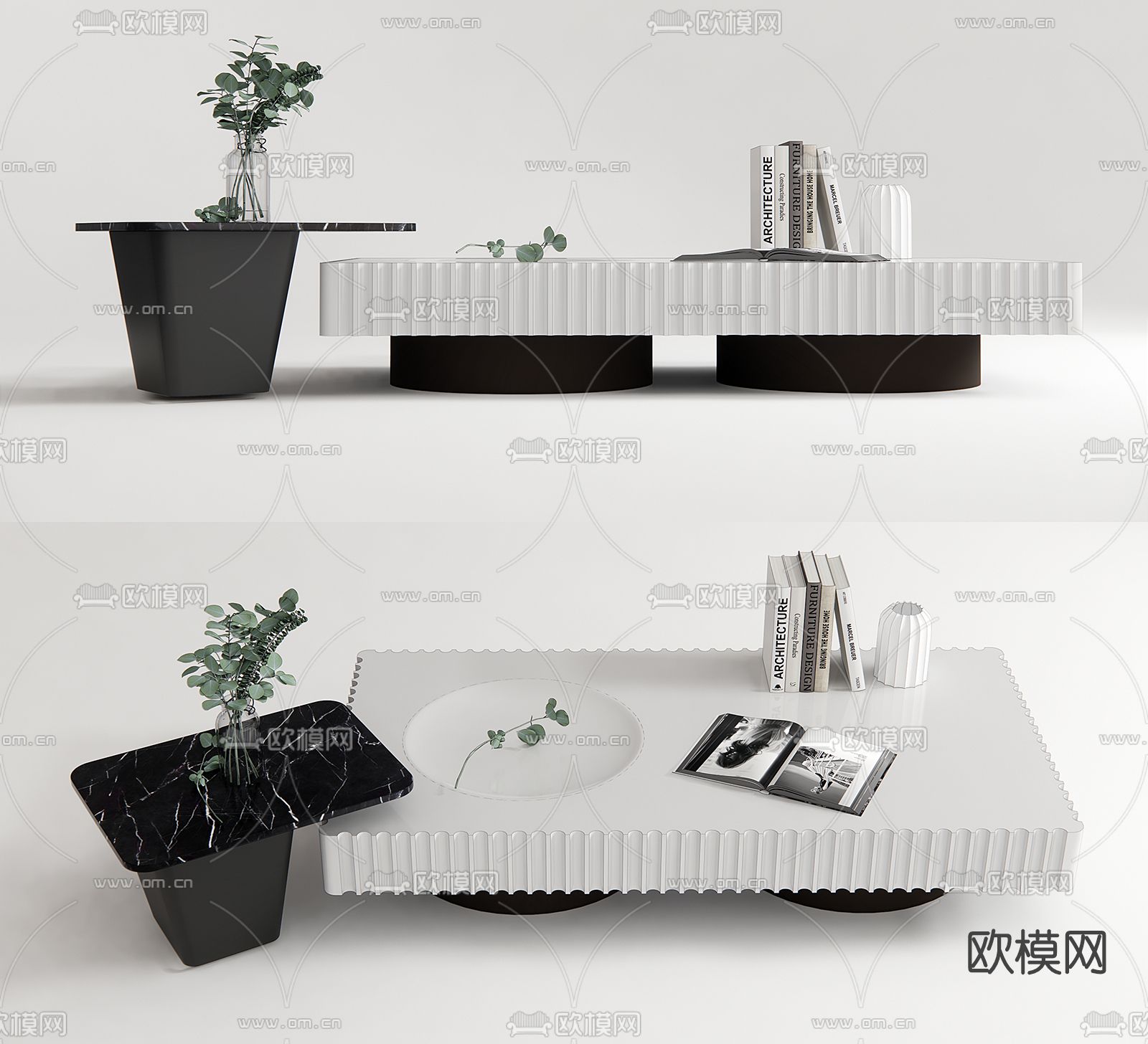 现代轻奢茶几su模型
