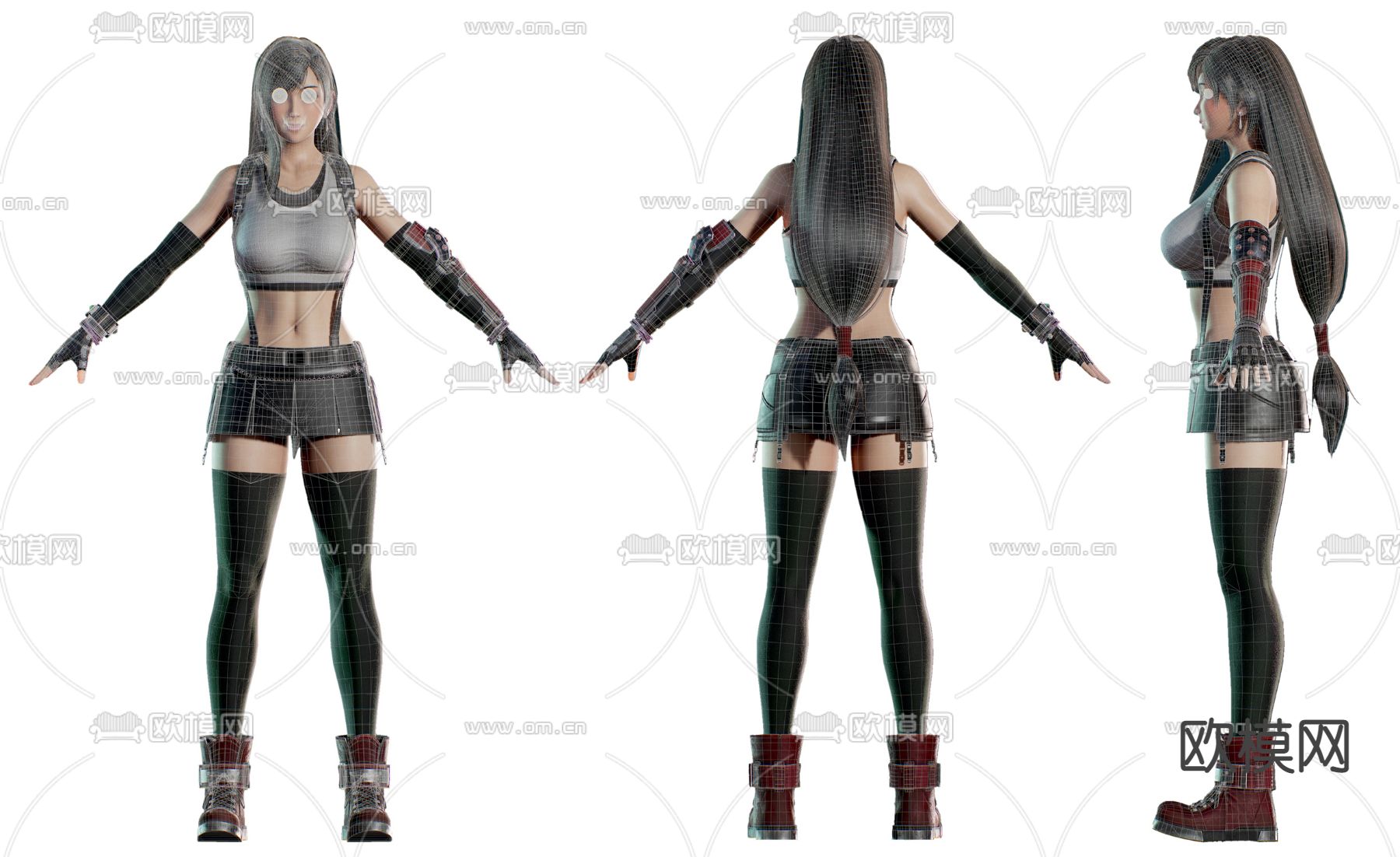现代美女特工3d模型