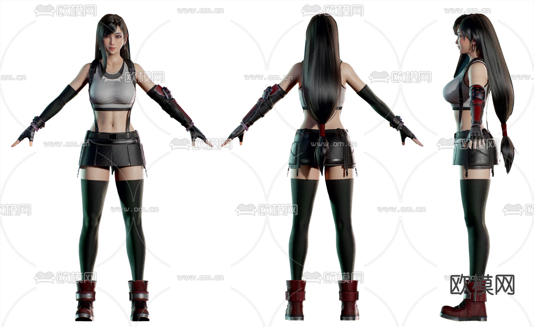 现代美女特工3d模型