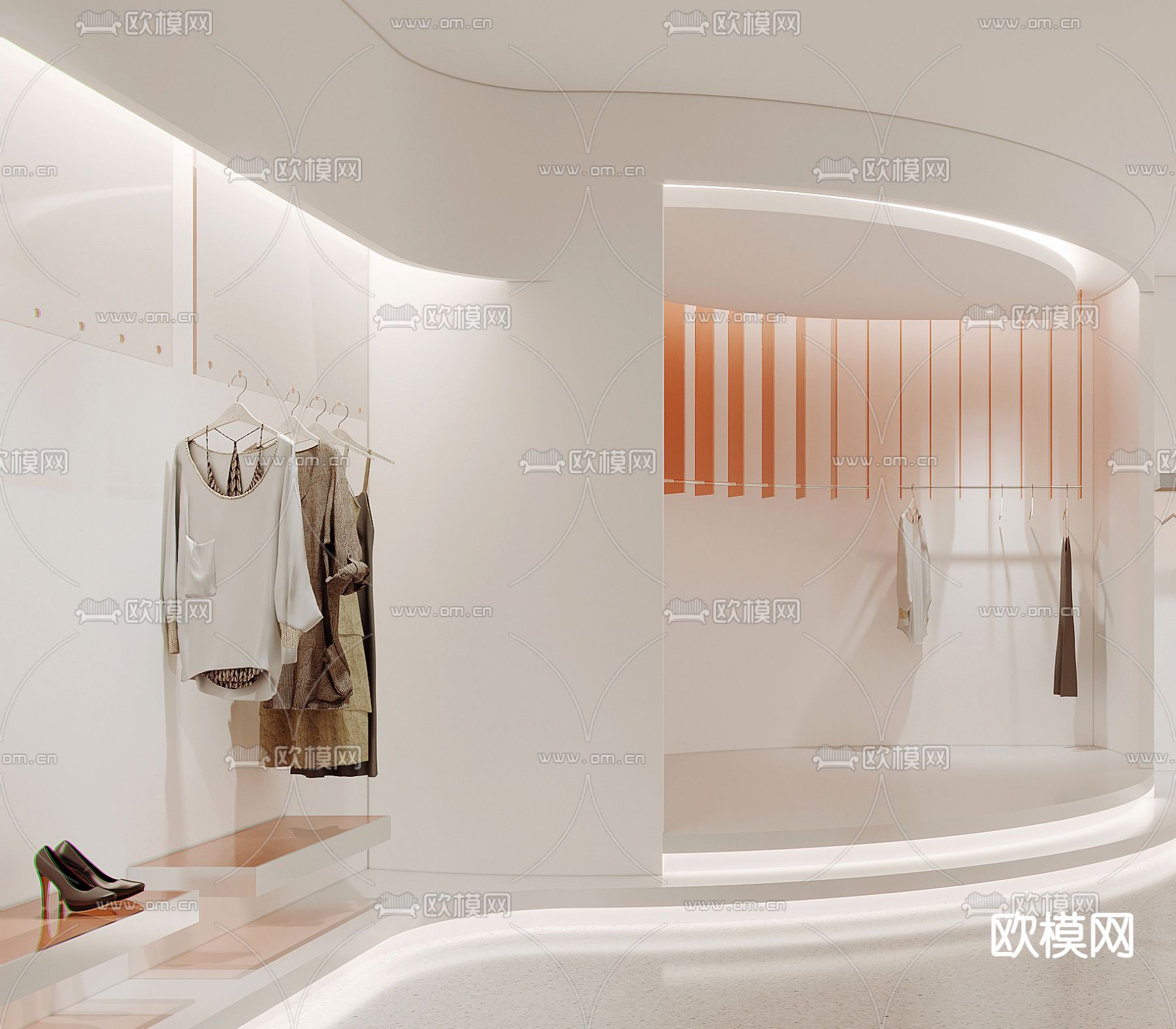 现代服装店女装店3d模型