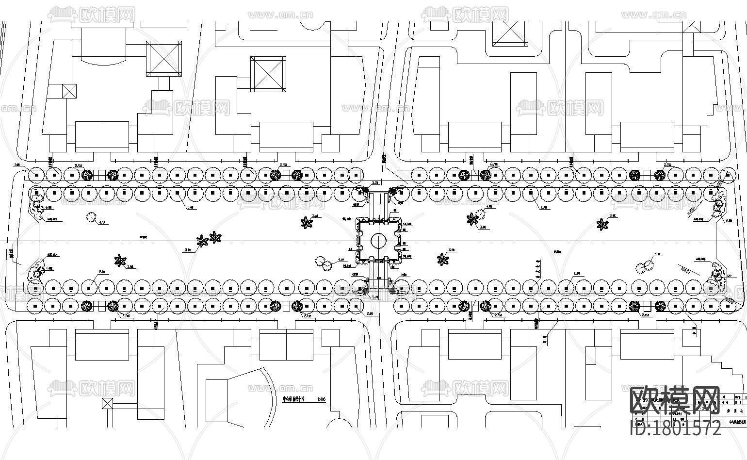 公园景观cad图纸下载（渲染图3）