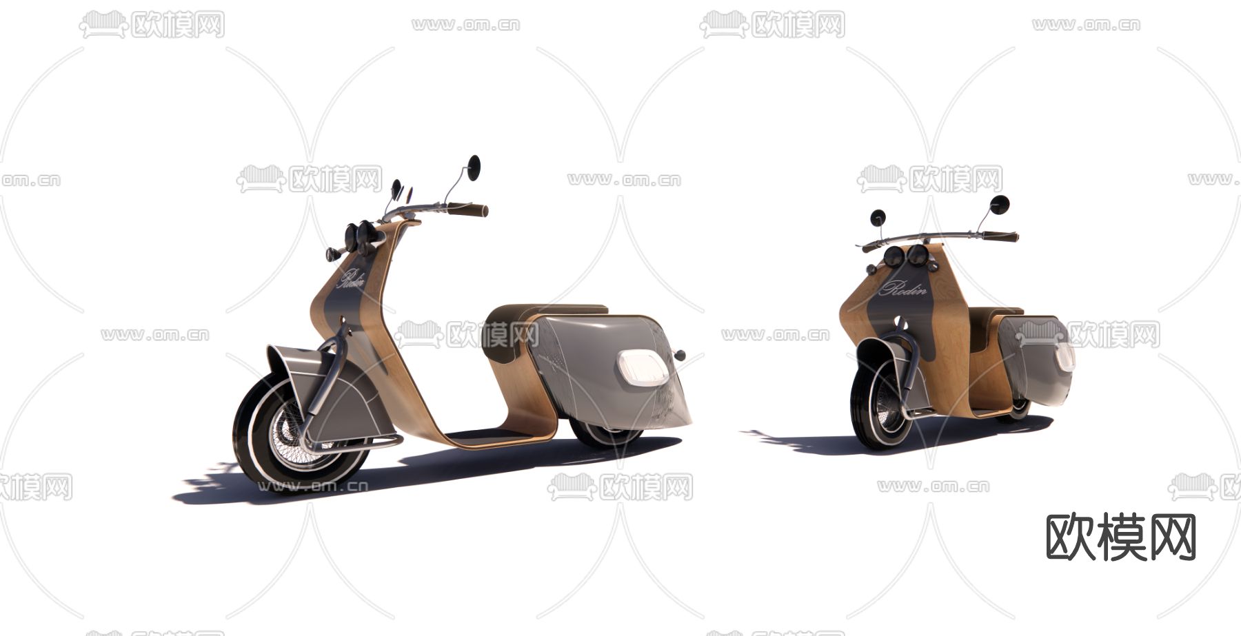 现代电动车摩托车su模型